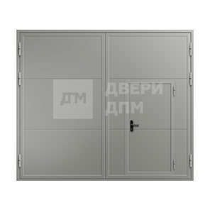 Огнеупорные ворота с защитой 3-го типа с калиткой ВПМ-32