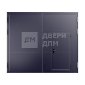 Распашные ворота с калиткой ВПМ-134